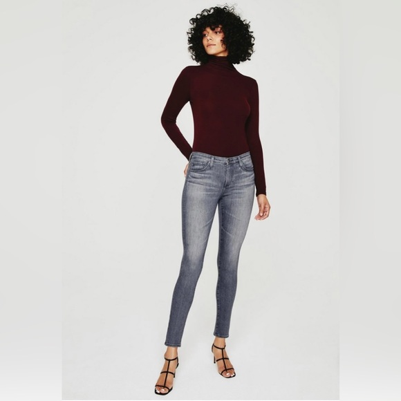 NWT AG Legging Ankle Super Skinny Jeans in Gray Size 31R - Picture 1 of 16